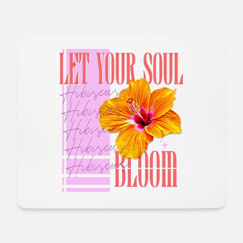 Hibiskus Blume Hibiskusblüte - Mousepad (Querformat) - Weiß