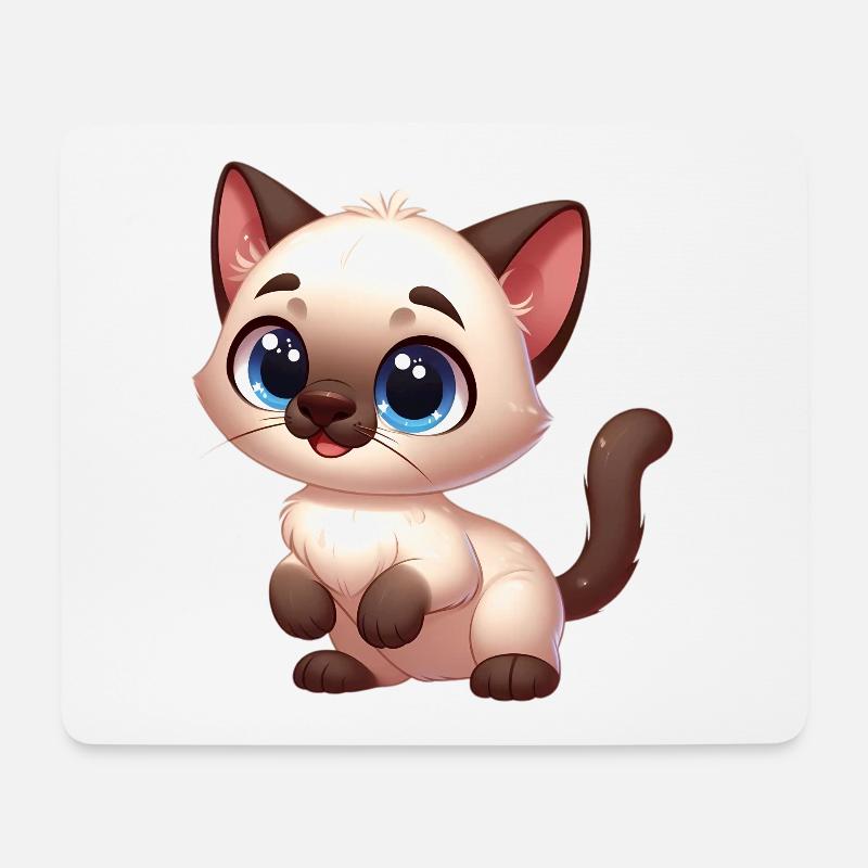 Siamesisk killing - Musemåtte (tværformat) - hvid