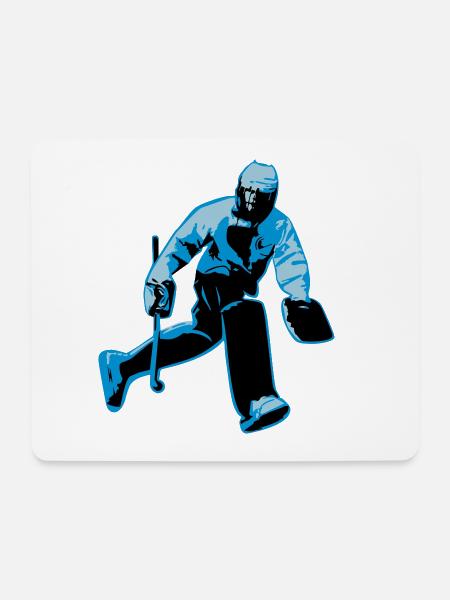 Feldhockey-Torwart - Mousepad (Querformat) - Weiß
