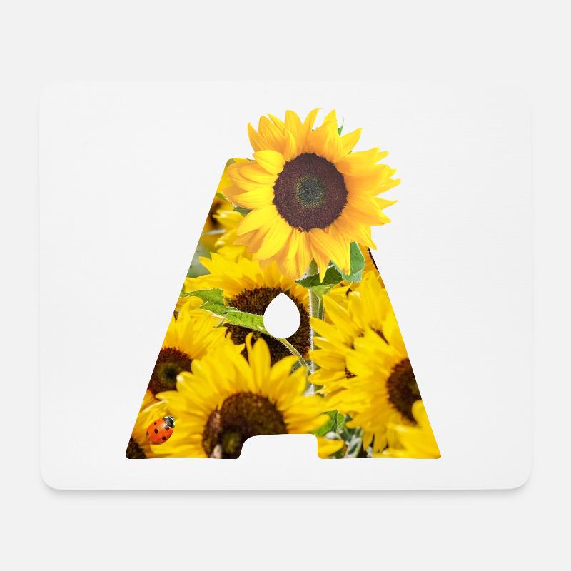 sonnenblumen a - Mousepad (Querformat) - Weiß