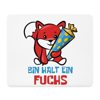 Schlauer Fuchs Schulanfang - Bin halt ein Fuchs - Mousepad (Querformat) - Weiß - Vorne