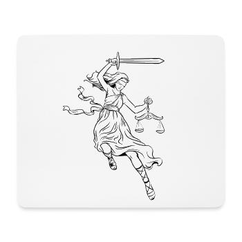 Lady justice, Allegorie der Gerechtigkeit, Göttin - Mousepad (Querformat) - Weiß - Vorne
