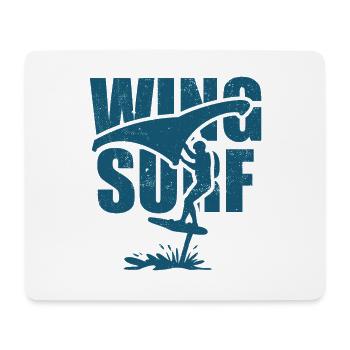 Wing Surfer mit Foil Board - Mousepad (Querformat) - Weiß - Vorne