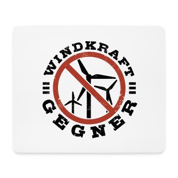 Windkraft Gegner - Kein Windpark - Windenergie - Mousepad (Querformat) - Weiß - Vorne