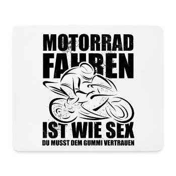 Motorrad fahren ist wie Sex - Mousepad (Querformat) - Weiß - Vorne