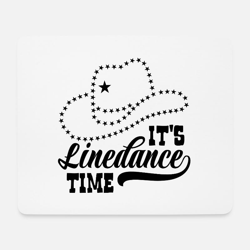Linedance Linedancing Country Fan - Geschenk - Mousepad (Querformat) - Weiß