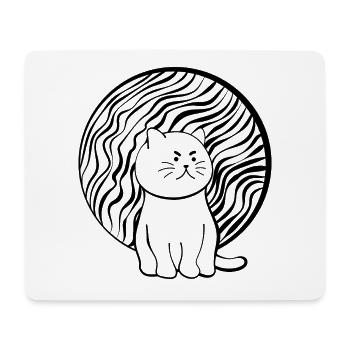 Happy Cat - Mouse Pad (horizontal) - white - Front