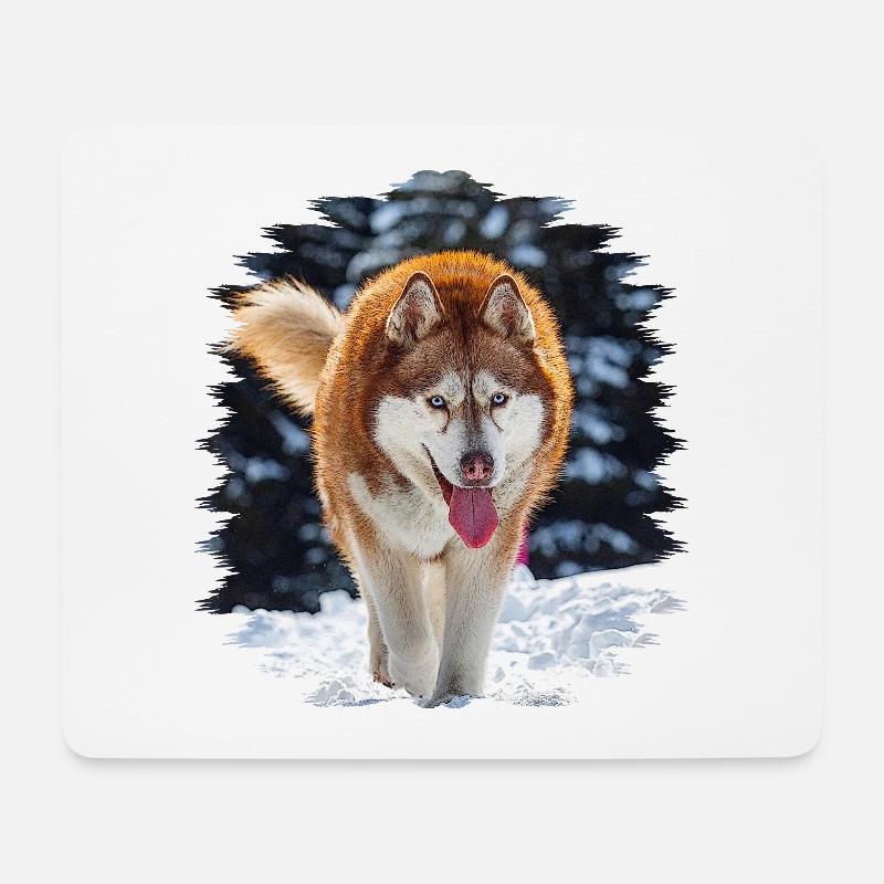 Husky - Mousepad (Querformat) - Weiß