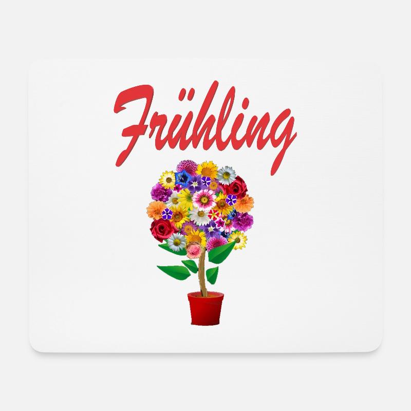 Frühling Design - Mousepad (Querformat) - Weiß