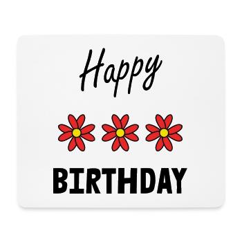 ALLES GUTE ZUM GEBURTSTAG. ALLES GUTE ZUM GEBURTSTAG. JAHRESTAG. - Mousepad (Querformat) - Weiß - Vorne