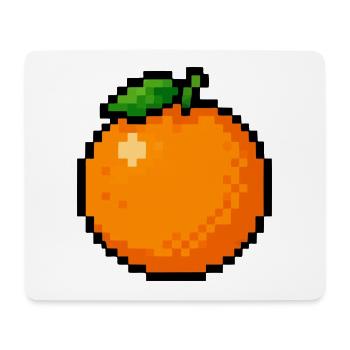 Pixel Orange - Mousepad (Querformat) - Weiß - Vorne