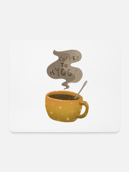 Kaffee - Mousepad (Querformat) - Weiß