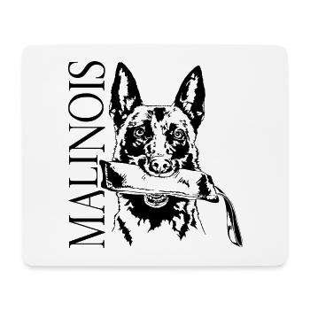 Malinois sport canin belge chiens IGP Wilsigns - Tapis de souris (format paysage) - blanc - Devant