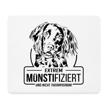 MÜNSTIFIZIERT Kleiner Münsterländer Hunde Wilsigns - Mousepad (Querformat) - Weiß - Vorne