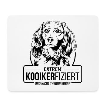 KOOIKERFIZIERT Kooikerhondje Hunde Spruch Wilsigns - Mousepad (Querformat) - Weiß - Vorne