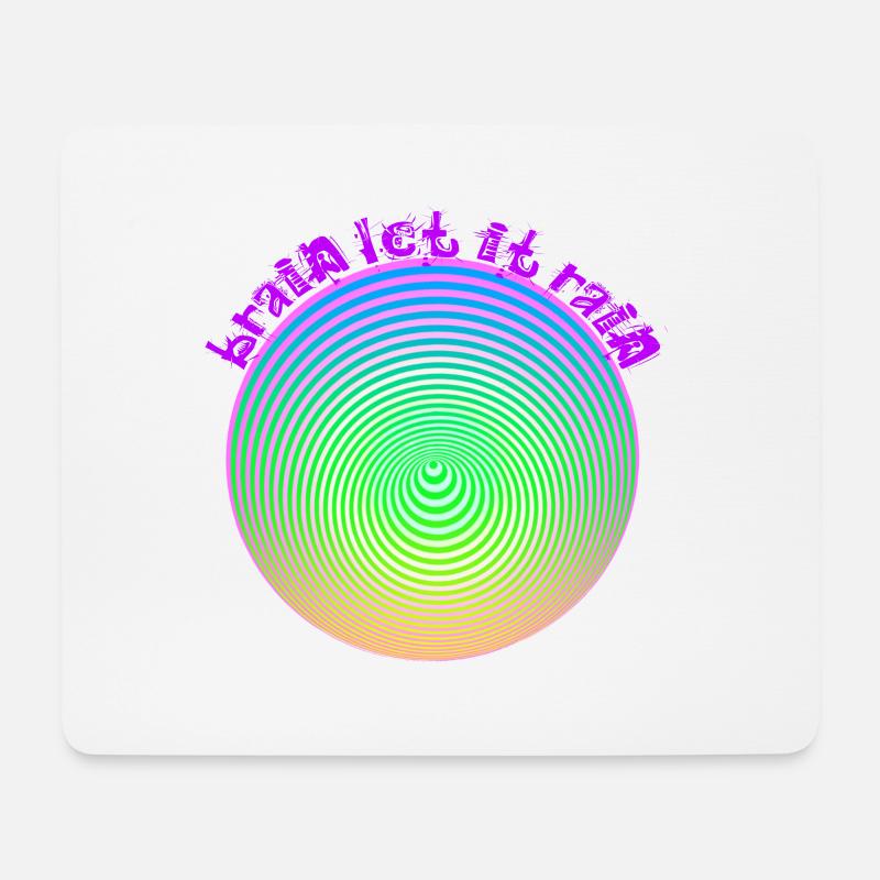 brain let it rain - Mousepad (Querformat) - Weiß