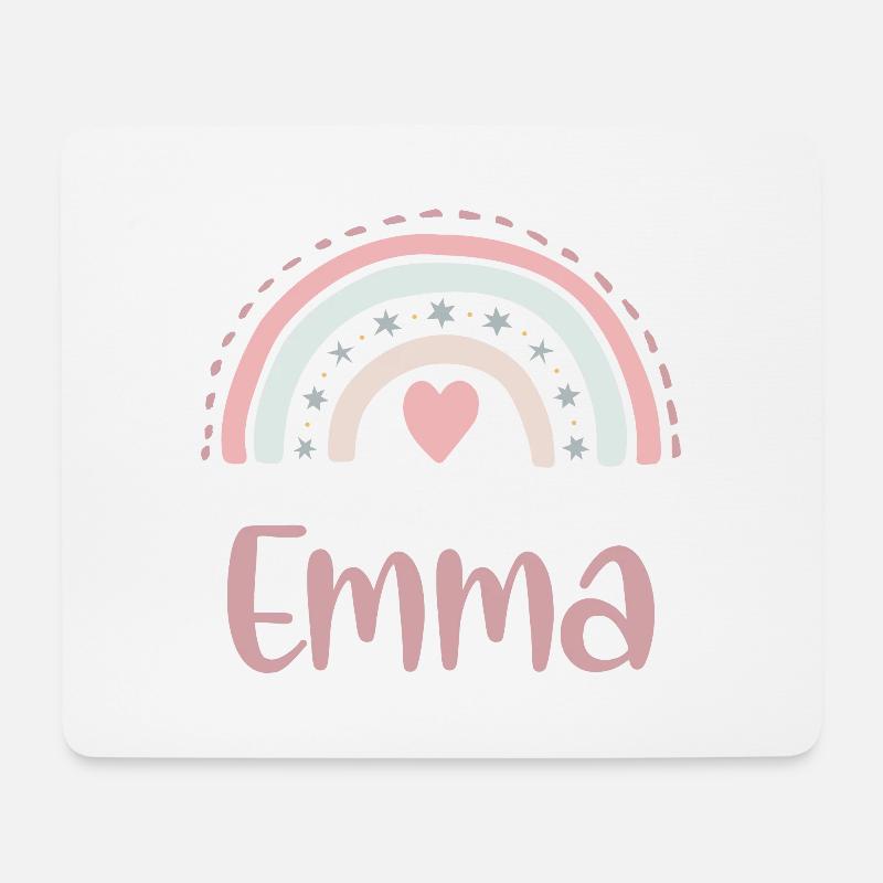 Emma Name Regenbogen - Mousepad (Querformat) - Weiß