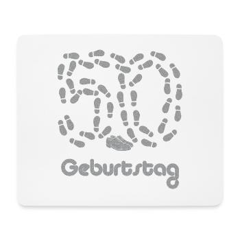 50 feiert den 50sten! - Mousepad (Querformat) - Weiß - Vorne