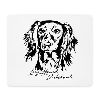 Teckel à poil long Portrait Chiens Chien Wilsigns - Tapis de souris (format paysage) - blanc - Devant
