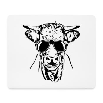 Coole Kuh Brille Ochse Bulle Weide Tier Wilsigns - Mousepad (Querformat) - Weiß - Vorne