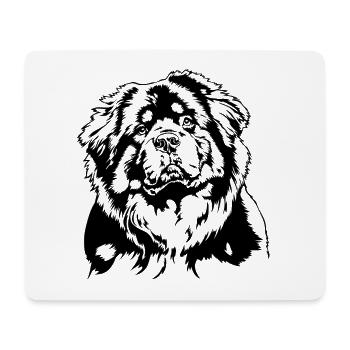 Do Khyi Tibetan Mastiff Portrait Dogs Wilsigns - Mouse Pad (horizontal) - white - Front