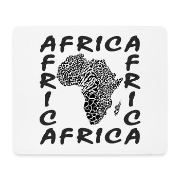 Africa-_continent_silhouette-_wild_animal_skin_ - Mousepad (Querformat) - Weiß - Vorne
