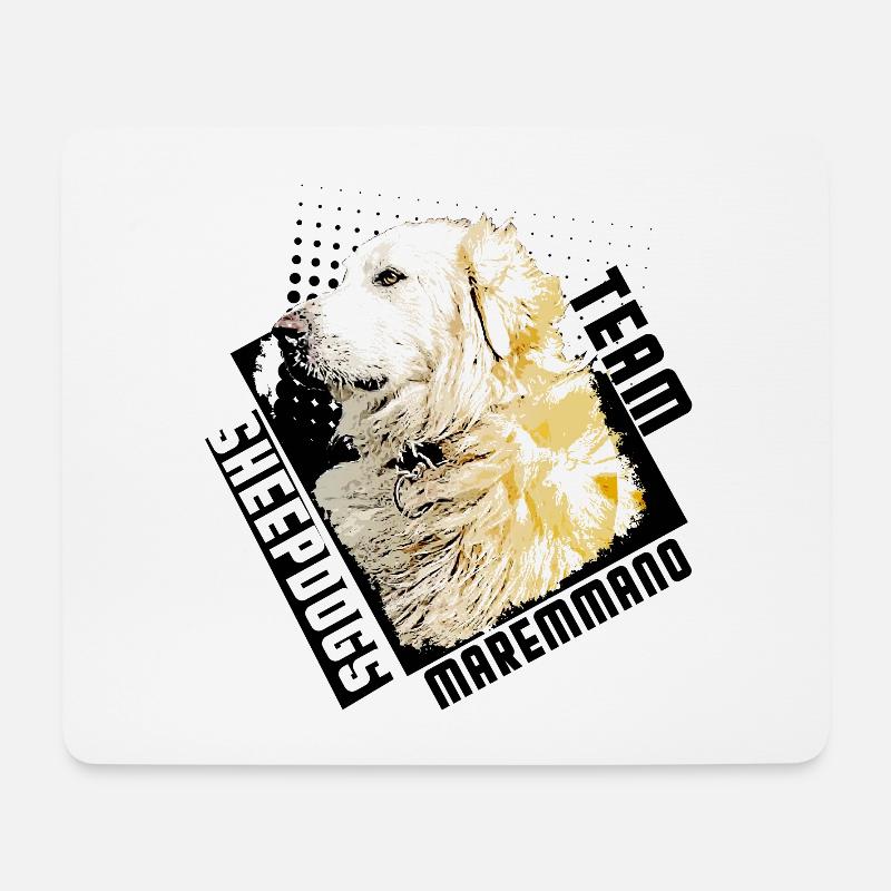 Team Maremmano Sheepdog Pastore Abruzzese Hund - Mousepad (Querformat) - Weiß
