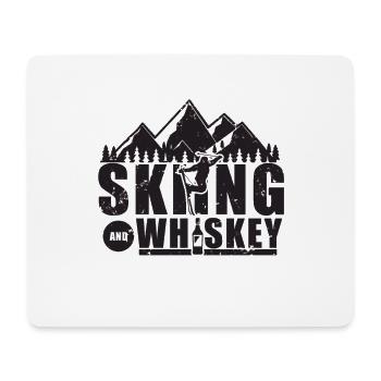 Skifahren Schnee Winter Skier Whiskey - Mousepad (Querformat) - Weiß - Vorne