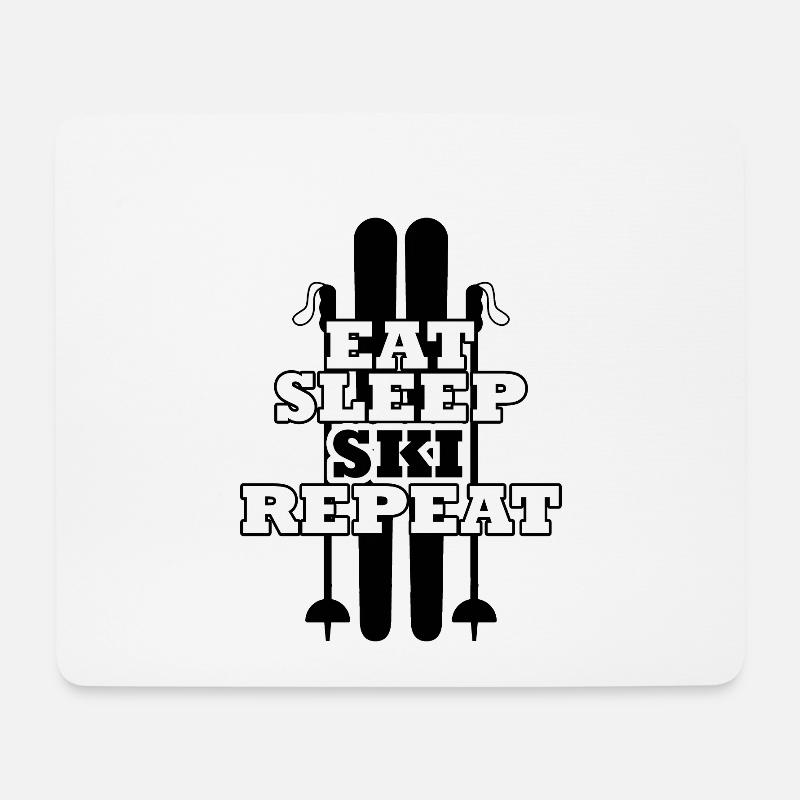 Ski Skifahren Skifahrer Skiurlaub Skier - Mousepad (Querformat) - Weiß
