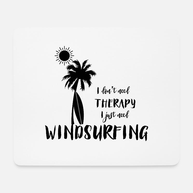 Windsurfer Windsurf Windsurfing Windsurfen Surfen - Mousepad (Querformat) - Weiß