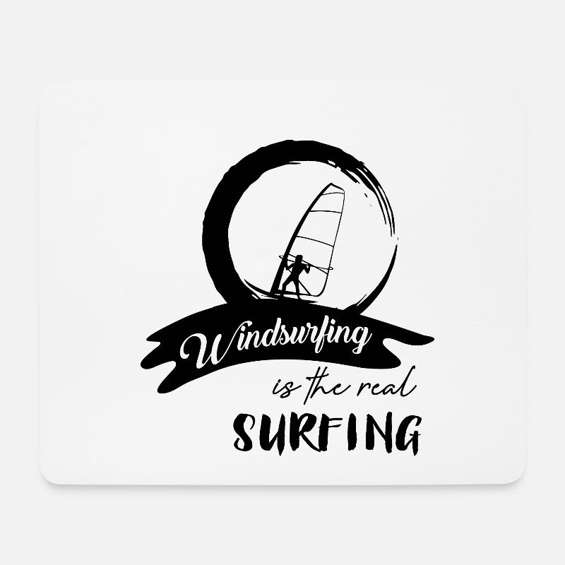 Windsurfer Windsurf Windsurfing Windsurfen Surfen - Mousepad (Querformat) - Weiß