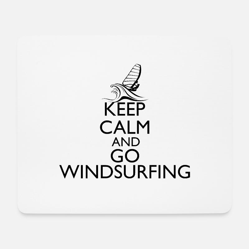 Windsurfer Windsurfing Surfen Windsurfen Windsurf - Mousepad (Querformat) - Weiß