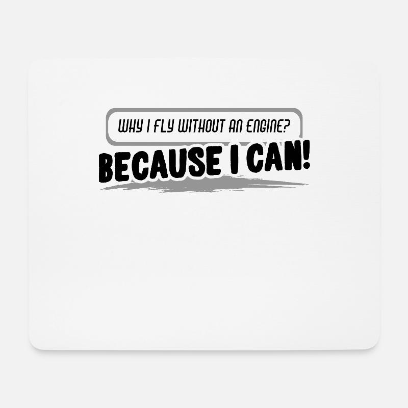 Pilot Segelflug Flug Segelflieger Segelflugzeug - Mousepad (Querformat) - Weiß