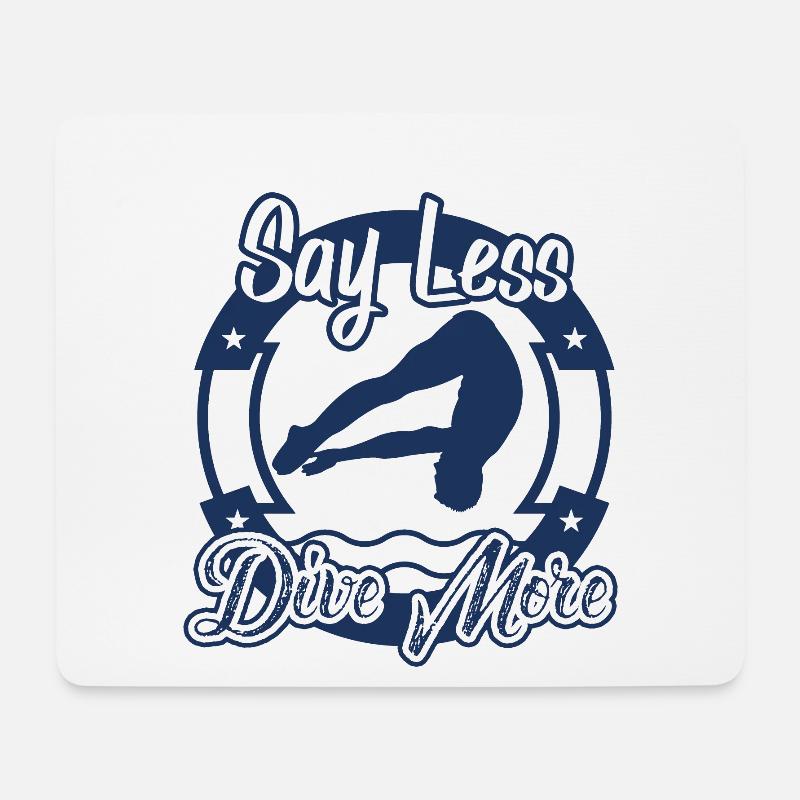 Diving Diver - Mouse Pad (horizontal) - white
