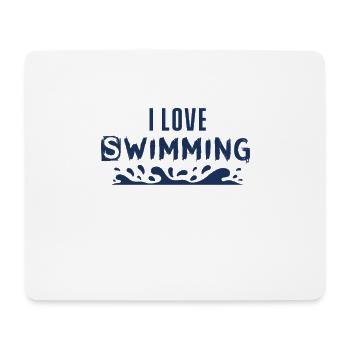 Schwimmerin - Mousepad (Querformat) - Weiß - Vorne