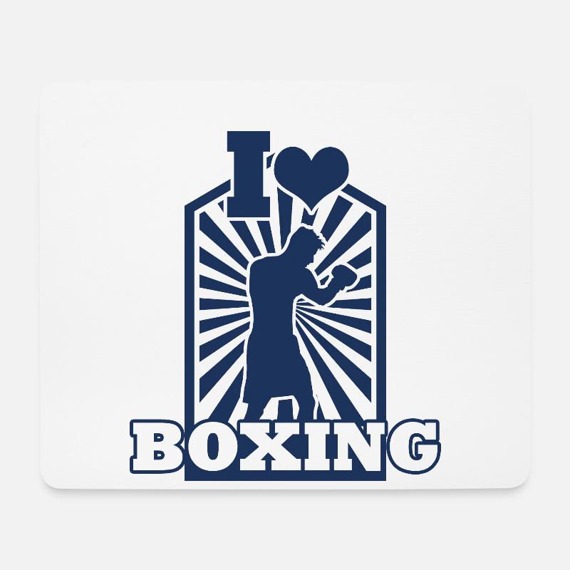 Boxkampf Boxerin Boxen Boxer Boxing - Mousepad (Querformat) - Weiß