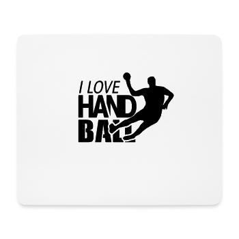 Joueur handball handball handball hand ball - Tapis de souris (format paysage) - blanc - Devant