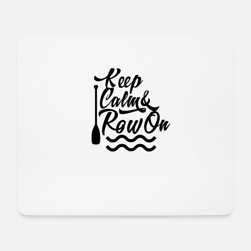 Rudern Rudern Rudern Rudern - Mousepad (Querformat) - Weiß