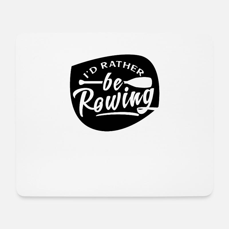 Rudern Rudern Rudern Rudern - Mousepad (Querformat) - Weiß