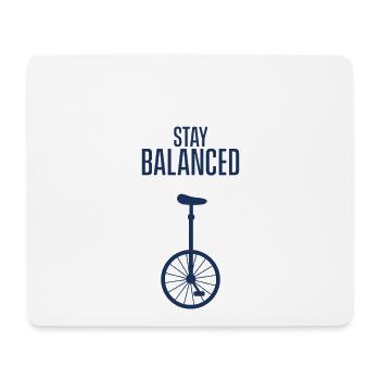 Einrad fahren - Mousepad (Querformat) - Weiß - Vorne