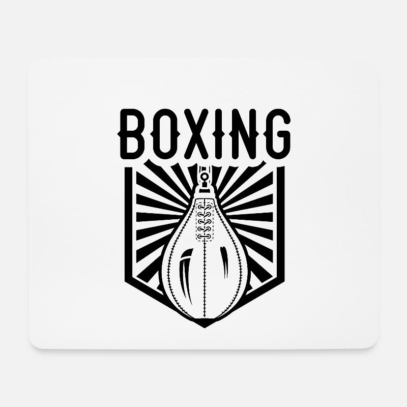 Boxen Boxring Boxing Boxkämpfer Boxer - Mousepad (Querformat) - Weiß