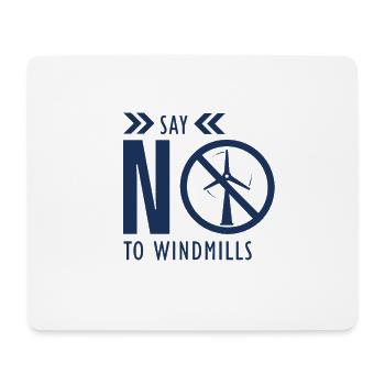 Windkraft Gegen Windräder Windenergie Windrad Anti - Mousepad (Querformat) - Weiß - Vorne