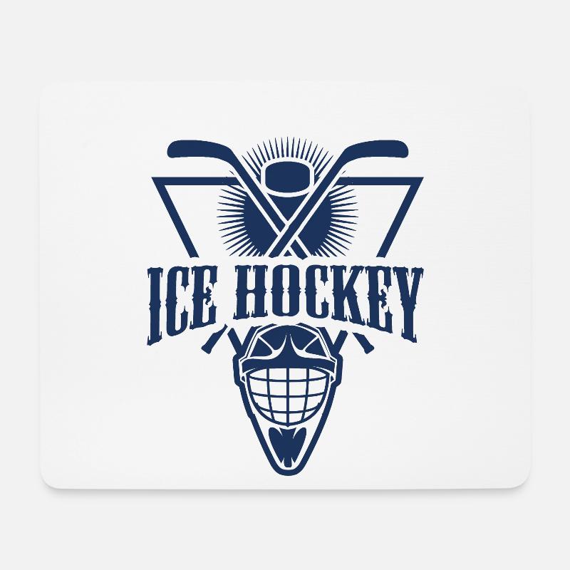 Eishockey - Mousepad (Querformat) - Weiß