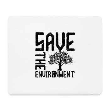 Umwelt retten - Mousepad (Querformat) - Weiß - Vorne
