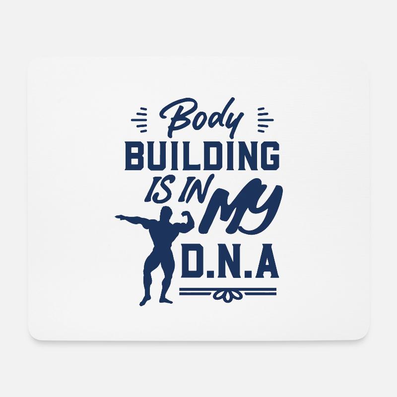 Bodybuilder - Mousepad (Querformat) - Weiß