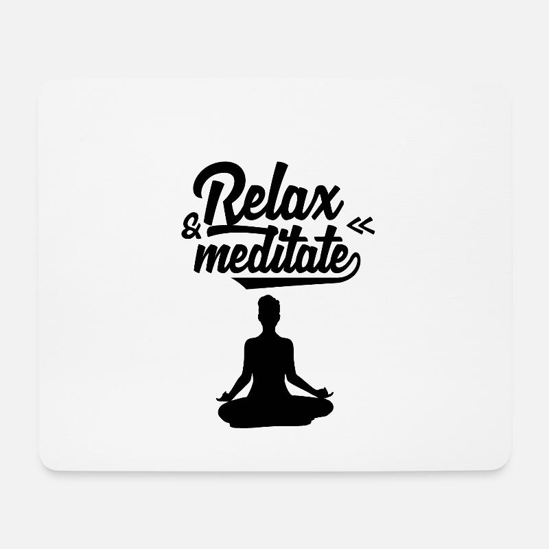 Meditieren - Mousepad (Querformat) - Weiß