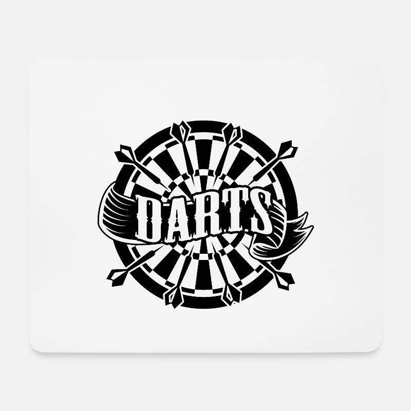 Dart Dart Dart Dart - Mousepad (Querformat) - Weiß