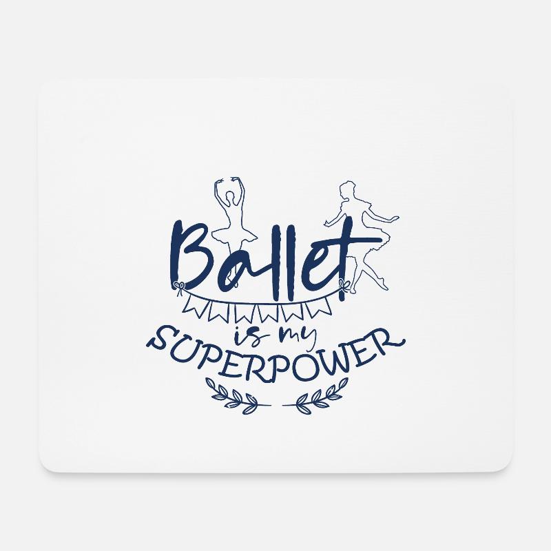 Ballett Ballett Ballett Ballett - Mousepad (Querformat) - Weiß