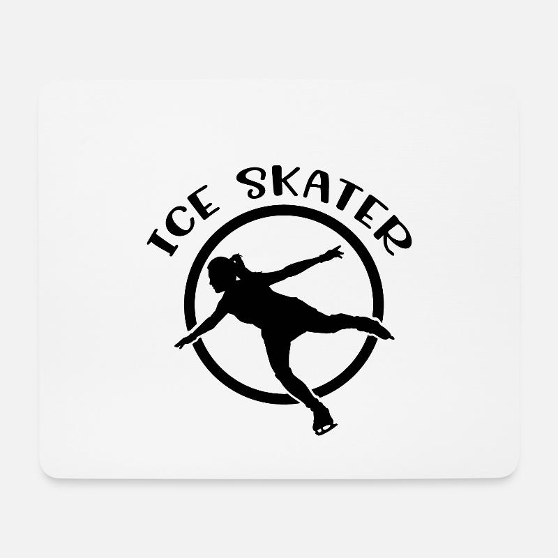 Eislauf - Mousepad (Querformat) - Weiß