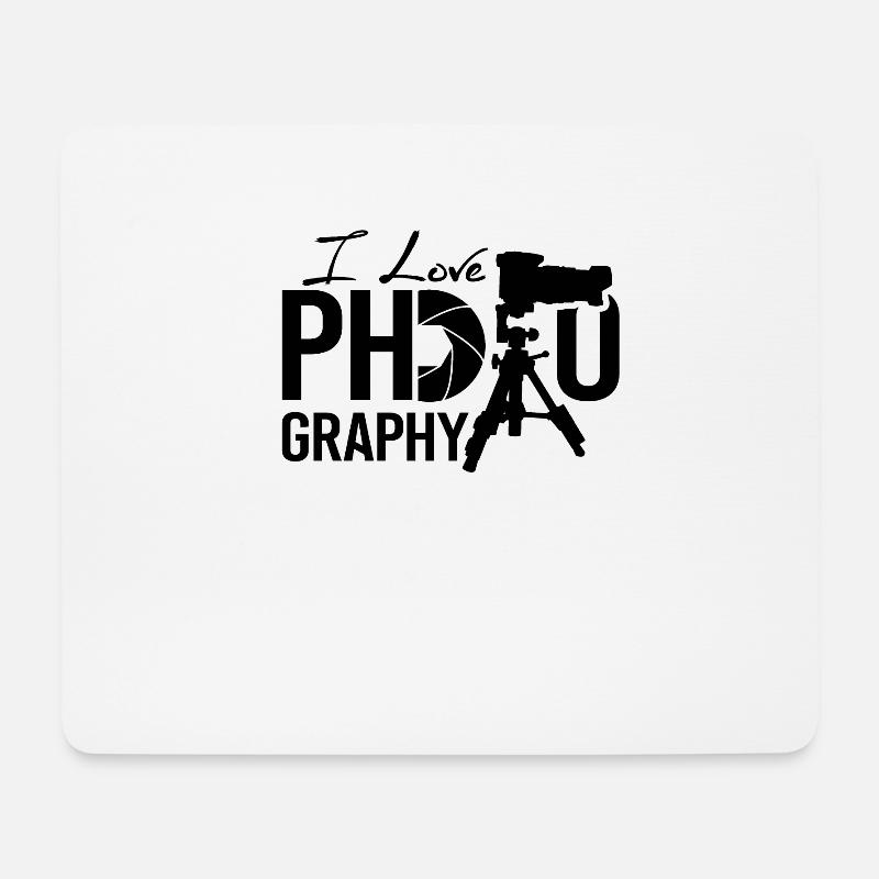 Fotograf - Mousepad (Querformat) - Weiß